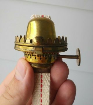 Vintage 19th C.  1 Ansonia Brass Co.  Oil Kerosene Lamp Set Screw Burner Look