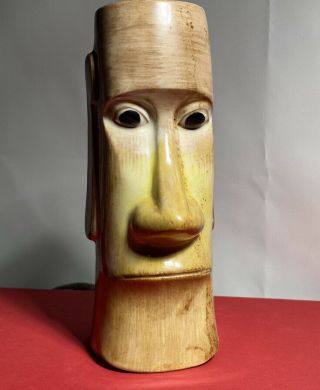 Tiki Mug Moai Easter Island Head Hawaii Kai Souvenir Otagiri Japan