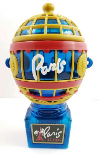 Paris Las Vegas Hotel Hot Air Balloon Mug Cup Plastic Container Souvenir