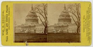 Washington Dc U S Capitol Building & Dome Stereoview 21674
