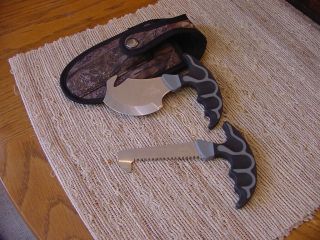 Vintage Gerber Hunting Knife And Saw Gut & Skin Knife And Saw