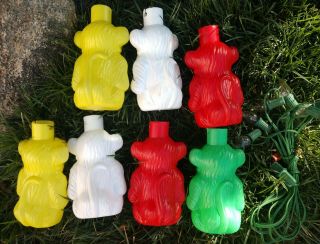 Vintage Plastic Blow Mold Monkey String Patio Party Lights NOMA 7 light bulbs 3