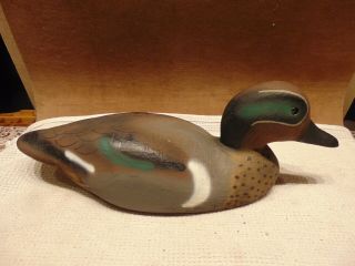 Vintage Herter’s Green Wing Teal Drake 1893 Wood Duck Decoy