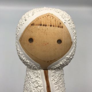 Japanese Japan Sosaku Kokeshi Doll 6.  10 inches 15.  5 cm Kuribayashi Issetsu 2