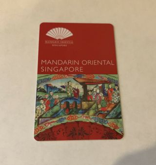 Room Key Card From The Mandarin Oriental Hotel In Singapore