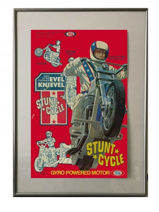 Red Evel Knievel Stunt Cycle Poster Print,  Ideal 11 " X 17 "