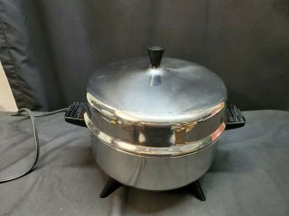 Vtg Farberware 5qt Stainless Pot - Pourri Electric Cooker Deep Skillet Fryer 320 - A
