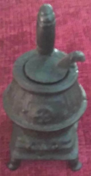 Vintage Mini Pot Bellied Stove Cast Iron 5 Inches Tall