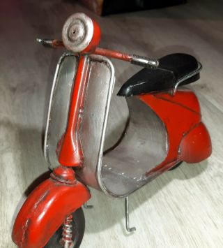 Moped Scooter Vintage Bike Metal Toy,  Collectible