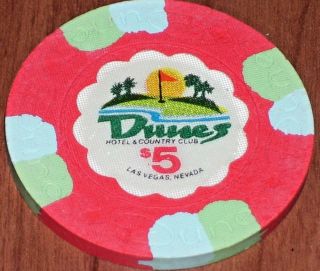$5 Uncirculated 16th Edt Gaming Chip From The Dunes Casino Las Vegas