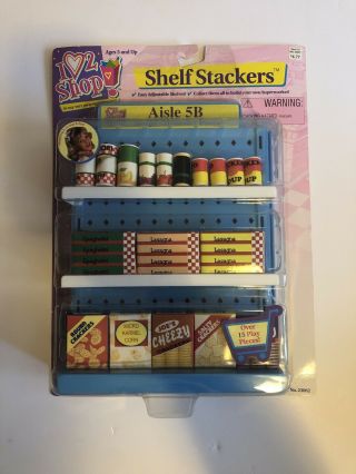 Rare 1997 Meritus Toys I Love 2 Shop Supermarket Shelf Stackers Aisle 5b