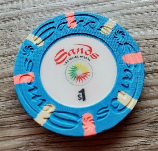 $1 Las Vegas Sands Casino Chip - Blue - Near