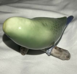 Vintage Bing & Grondahl B&G Porcelain Figurine - Green Parakeet Bird 2341 3