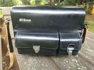 Vintage Nikon Fb - 5 Leather Compartment Camera Case Fb5 Fb 5
