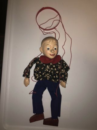 Vintage Composition Head And Hands Marionette Puppet Boy Wood Feet Body 12.  5”