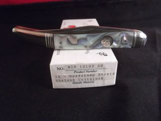 Winchester W18 10102 AB Toothpick Knife 1993 Cartridge Series Abalone NIB USA 3