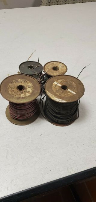 Four 1940s Vintage Western Electric Switch Board Wire For Tube Amp
