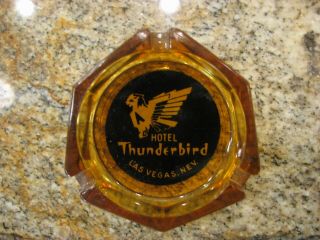 Vintage Thunderbird Las Vegas Hotel Casino Yellow Smoke Ashtray