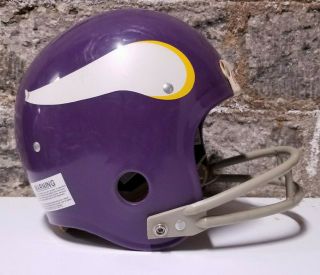 Vintage Rawlings Minnesota Vikings Nfl 2 Bar Football Helmet Large Hnfl Read