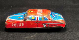 Vintage Nakamura Lucky Toys Police Friction Tin Car Japanese Collectable Vehicle