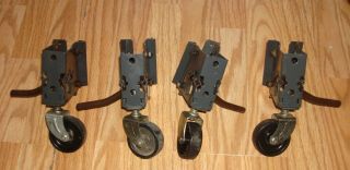 Full Set (4) Vintage Craftsman Swivel Casters P/n 9 - 22222 With Instructions