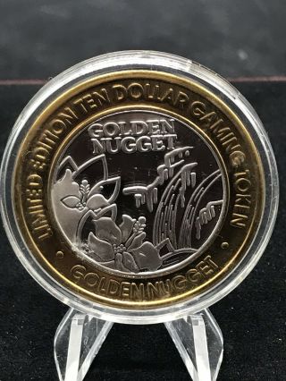 Limited Edition $10 Gaming Token - 2000 Nevada Golden Nugget.  999 Fine Silver