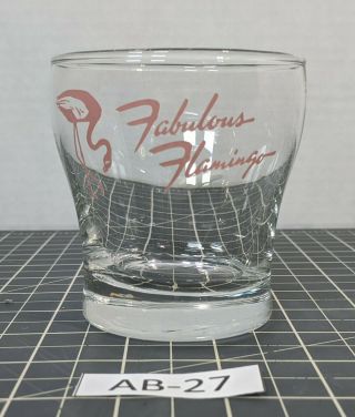 Vintage Fabulous Flamingo Hotel Casino Las Vegas Gambling Drink Glass Aa - 27