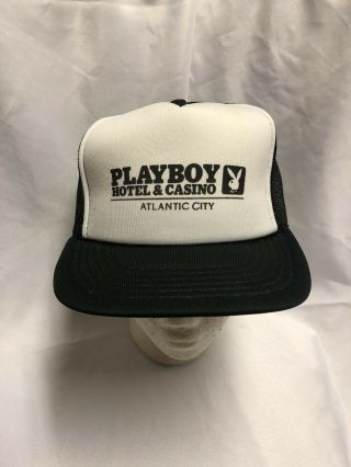 Vtg Playboy Hotel And Casino Atlantic City Nj Snapback Trucker 80s Hat Cap