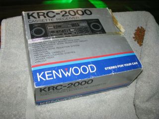 Vintage Kenwood Krc - 2000 Am/fm Car Stereo Cassette Player - Not