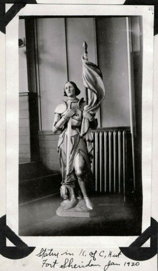 Vintage Photograph Ww1 Joan Of Arc Knights - Columbus Fort Sheridan Illinois Photo