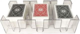 Yuanhe 9 Deck Clear Canasta Playing Card Tray