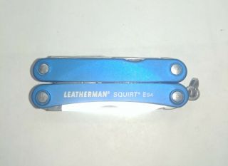Leatherman Squirt Es4 Blue Mini Pliers Multi Tool Wire Stripper Knife