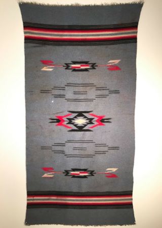 Fine Chimayo Wool Hand - Made Blanket With Classic Early 20th C Designs