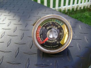 Vintage Motor Minder Meter Vacuum Gauge