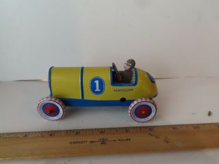 Schylling 1 Tin Wind Up 5 1/2 Inch Race Car With Key
