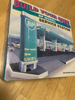 Vtg Bp Model Service Station Center Gas Station " Build Your Own " Edition Ca 1995