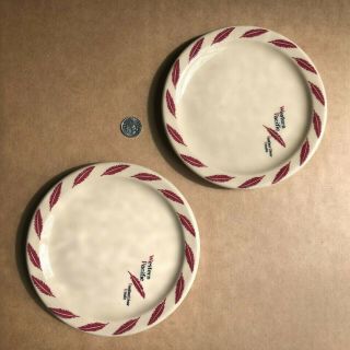 Vintage Railroad China Pair Western Pacific Feather River 5 1/2 " Plates