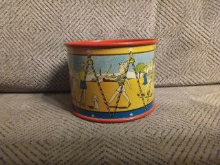 Vintage Tin Ohio Art Drum Bank 618 -
