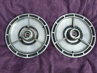 Vintage Set Of 2 1964 Chevrolet Impala Sport Ss 14” Hubcaps Wheel Covers