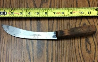 Vintage J Russell & Co Green River Curved Skinning Knife W/ 5 Pin Handle