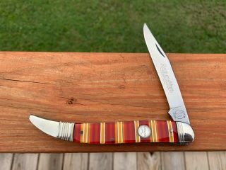 REMINGTON LARGE TOOTHPICK KNIFE FISHERMAN CANDY STRIPE R1615 w/BOX 1988 USA 2