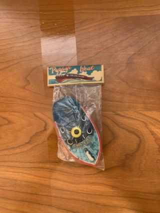 Pop Pop Catcher Boat Ship Japan Tin Toy In Bag From The 1960 