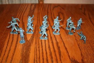 14 Vintage Mpc Metallic Blue Russian Wwii Army Soldiers Tank A - Marx,  Timmee