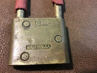 Rare Vintage 1930s - 40s Elgin Bicycle Lock (no key) 3