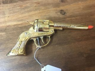 Vintage Die Cast Toy Cap Gun Pistol Kilgore Gold Toned Deputy
