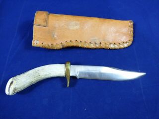 Custom Hand Made Stag Handle Bowie Knife