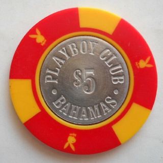 Vintage Playboy Club Bahamas $5 Chip