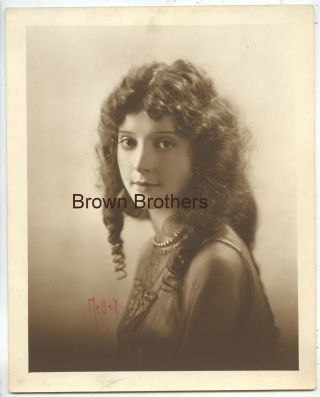 Vintage 1910s Betty Bronson Hollywood Portrait Dbw Photo - Hand Signed By Moffet