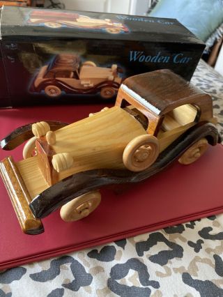 Vintage Hand Made Wooden Car