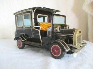 Vintage Battery Tin Toy Limo Car S.  H.  Made In Japan